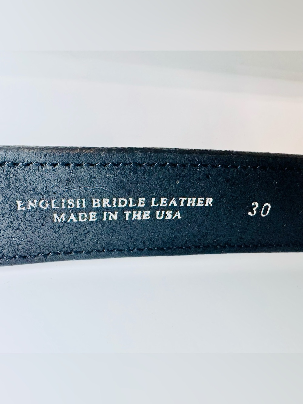 Tory Leather English Bridle Black Belt Size 30 • Made in USA • Hunter Classic - Picture 3 of 16